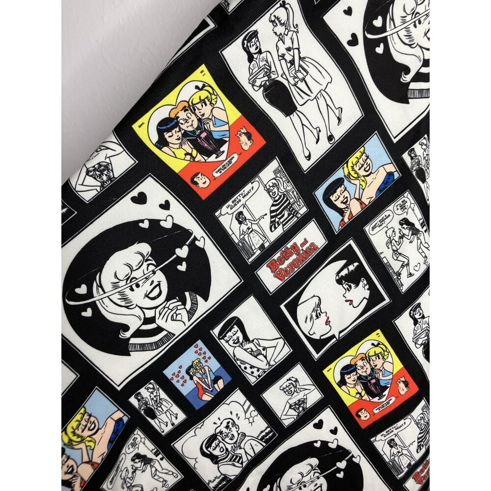 Unique Vintage Betty & Veronica Archie Comic Wrap Dress Plus Size 2X 18 Black - Picture 5 of 13